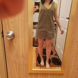 Arizona Jean Company Olive Overall Dress XS